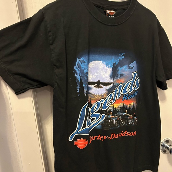 Vintage Harley-Davidson Black Biker Graphic Tee West LA , CA Size Medium - Picture 5 of 14